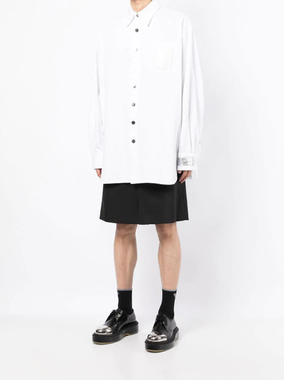 Raf Simons logo-patch button-up shirt outlook