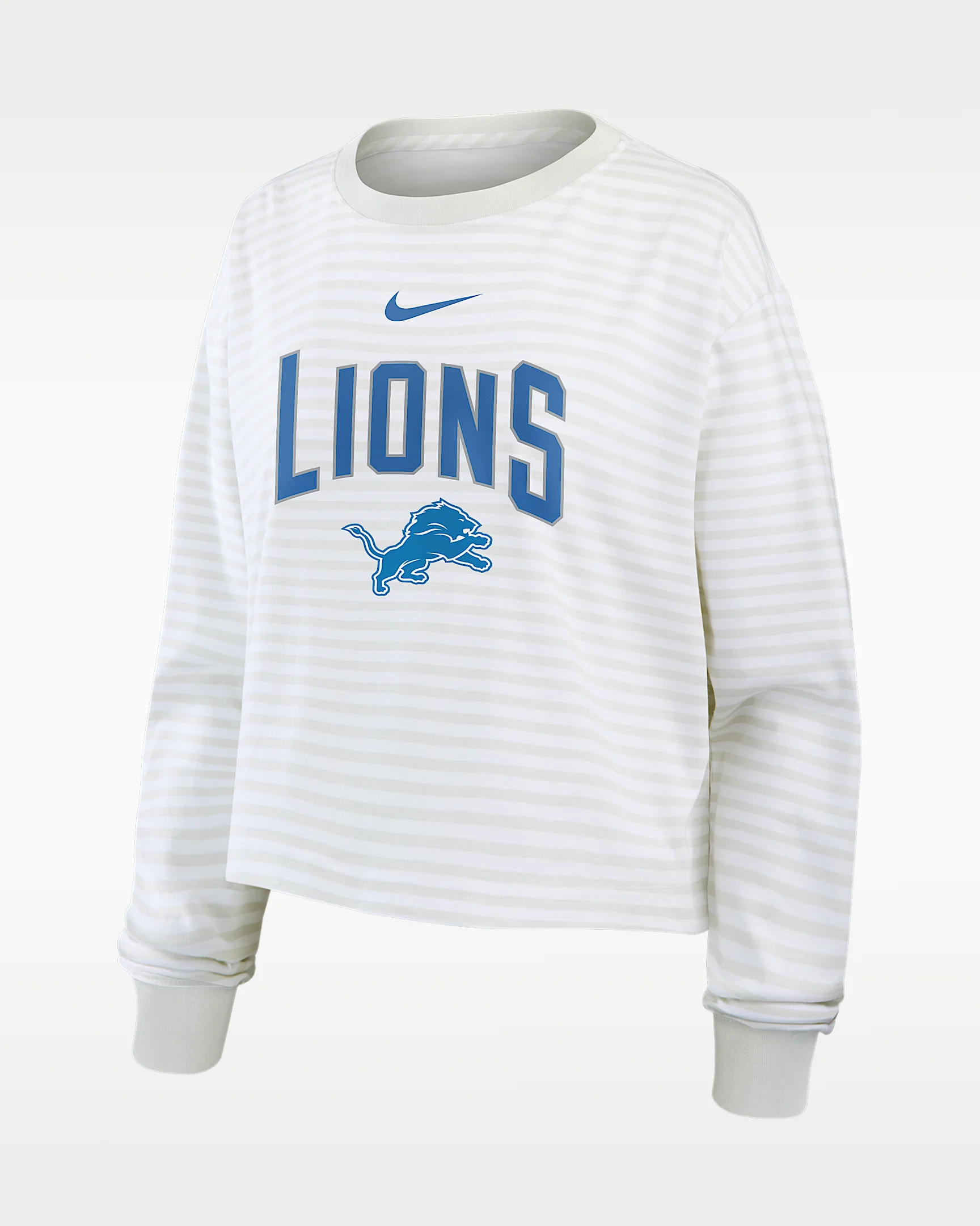 Detroit Lions Primetime Women's Nike Cropped Long-Sleeve T-Shirt - 1