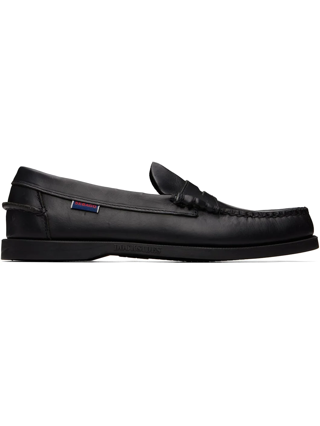 Black Dolphin Waxed Loafers - 1