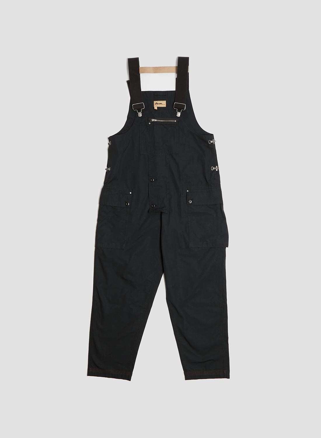 Nigel Cabourn Naval Dungaree in Black (Cotton Ripstop) | REVERSIBLE