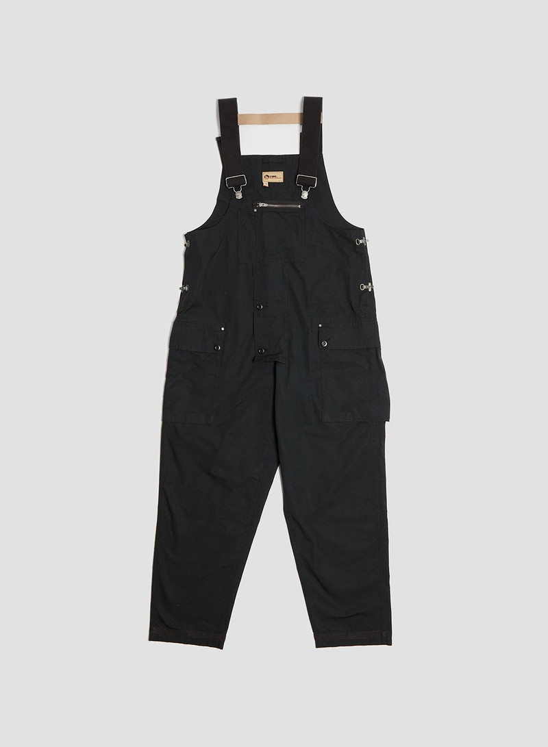 Naval Dungaree in Black (Cotton Ripstop) 1