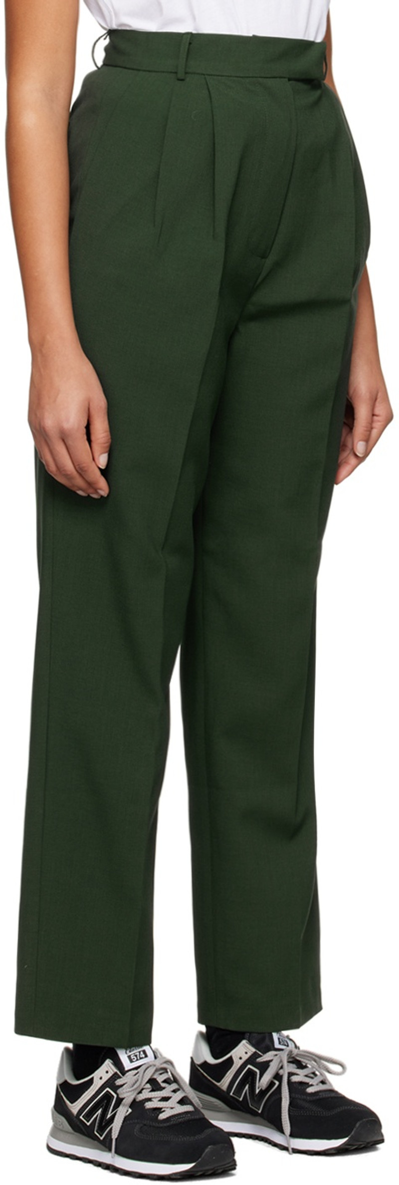 The Frankie Shop Green Bea Trousers outlook