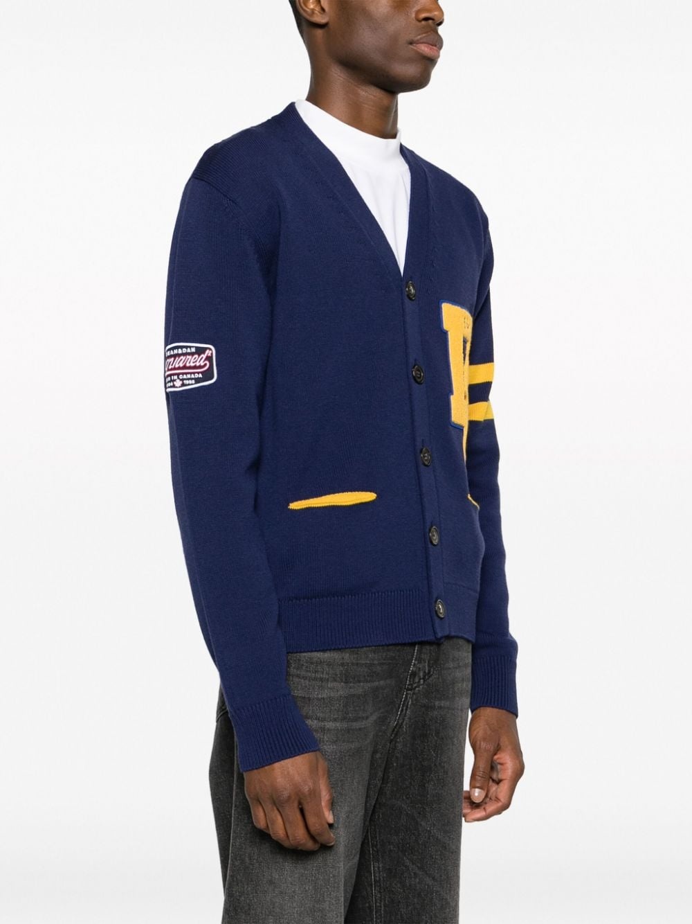 College Shetland wool cardigan - 3