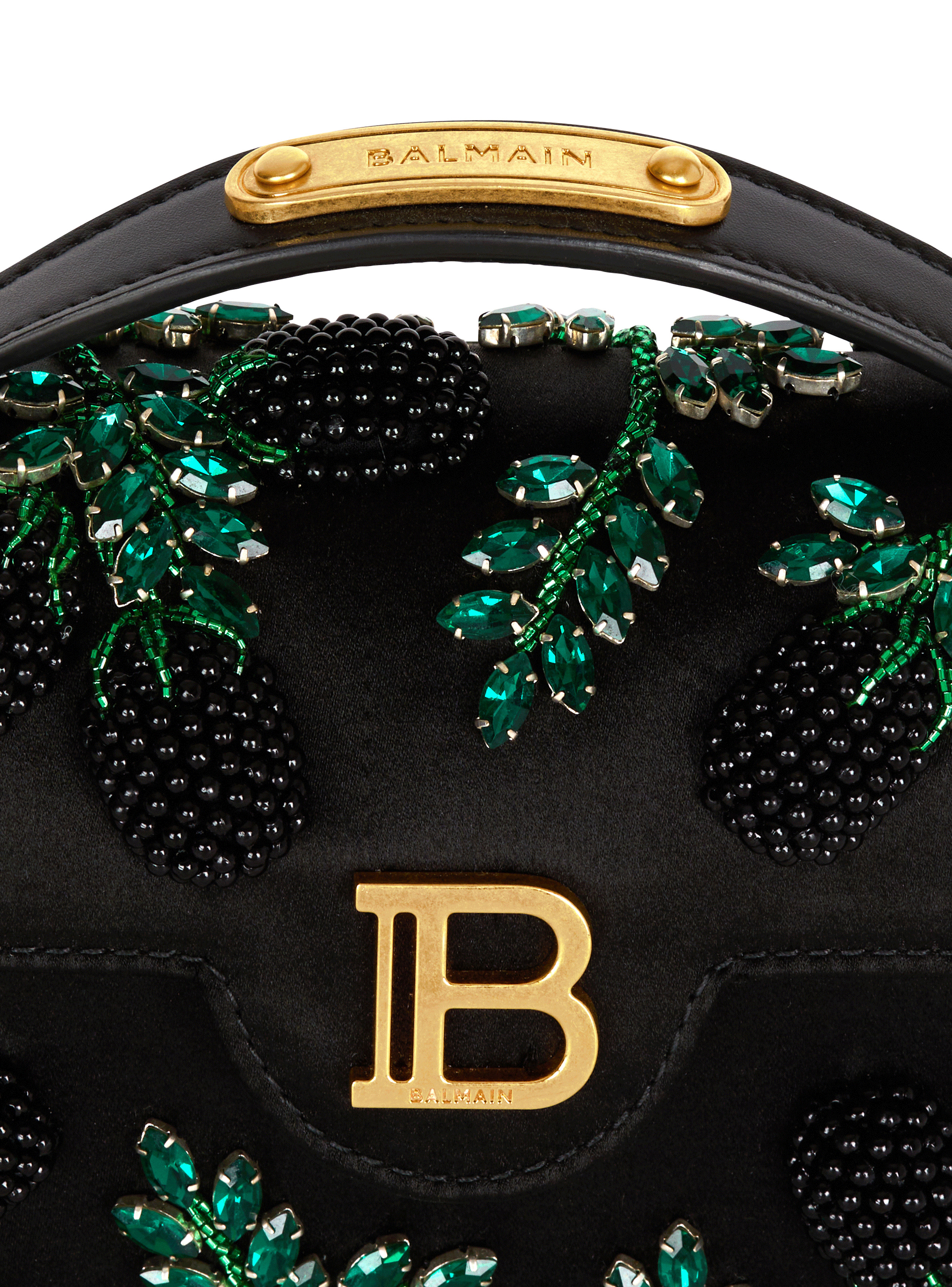 Small B-Buzz Dynasty bag in Blackberry-embroidered satin - 7
