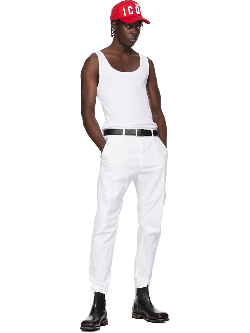 DSQUARED2 White Sexy Chino Trousers outlook
