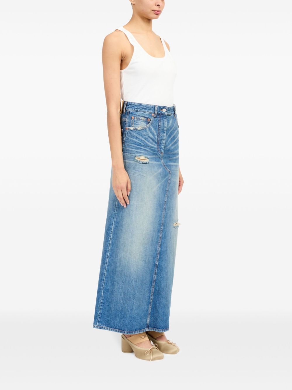 logo-patch midi skirt - 3