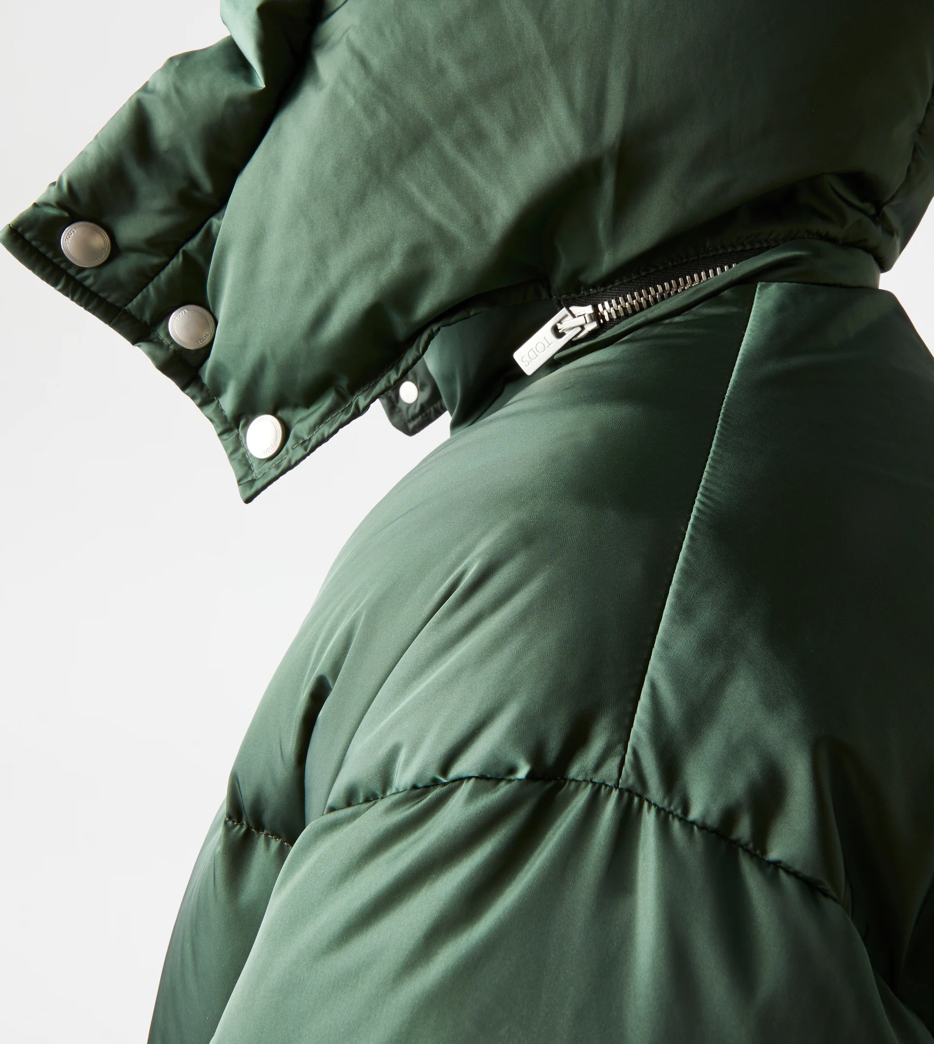 HOODED DOWN JACKET - GREEN - 5