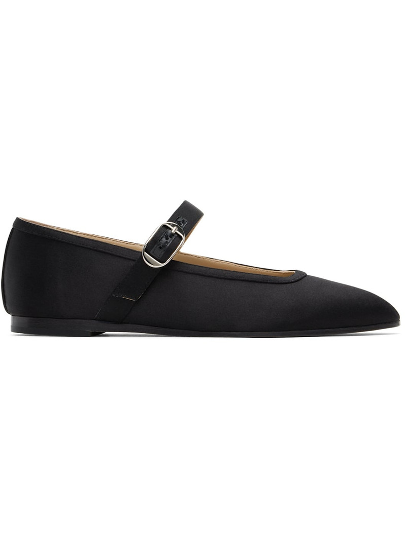 Black Mary Jane Ballerina Flats 1