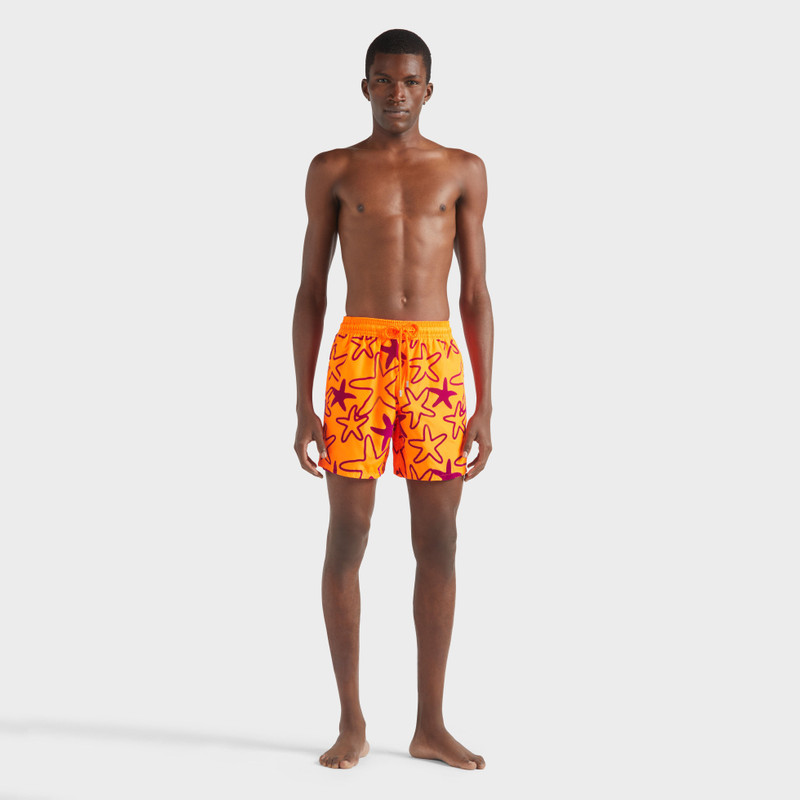 Vilebrequin Men Ultra-light and packable Swim Shorts Flocked Starlettes outlook