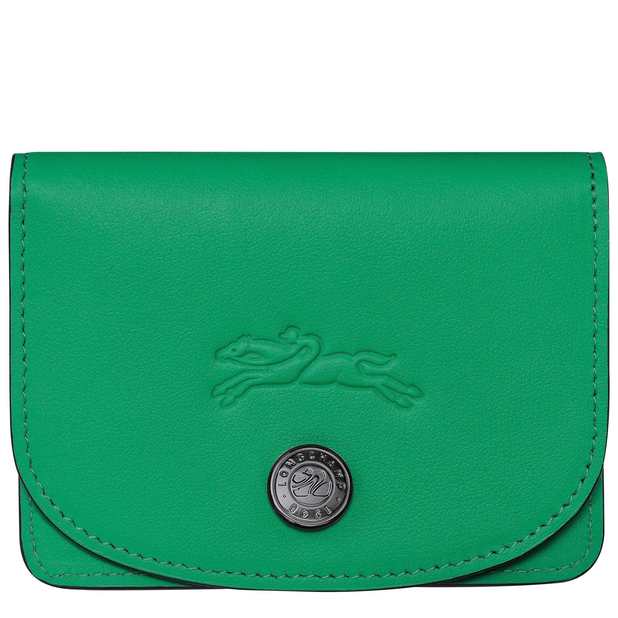 Le Pliage Xtra Card holder Green - Leather - 1