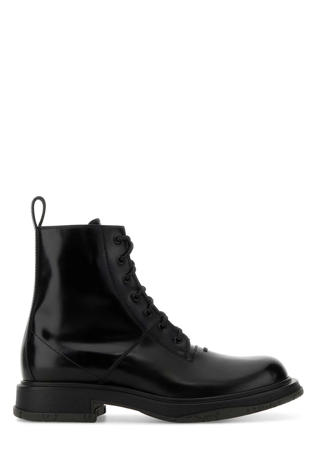 Black Leather Ankle Boots Blackblackblack Stivali - 1