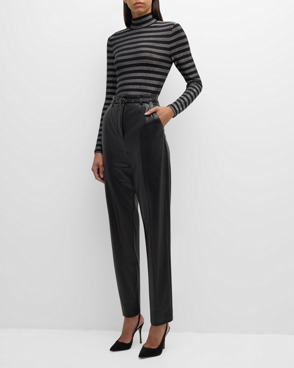 Nate Stripe Turtleneck Top - 3