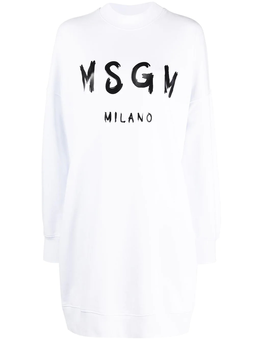 logo-print sweatshirt dress - 1