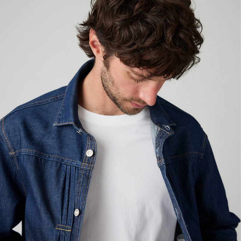 LIGHTWEIGHT PLEATED BLOUSE TRUCKER JACKET 5