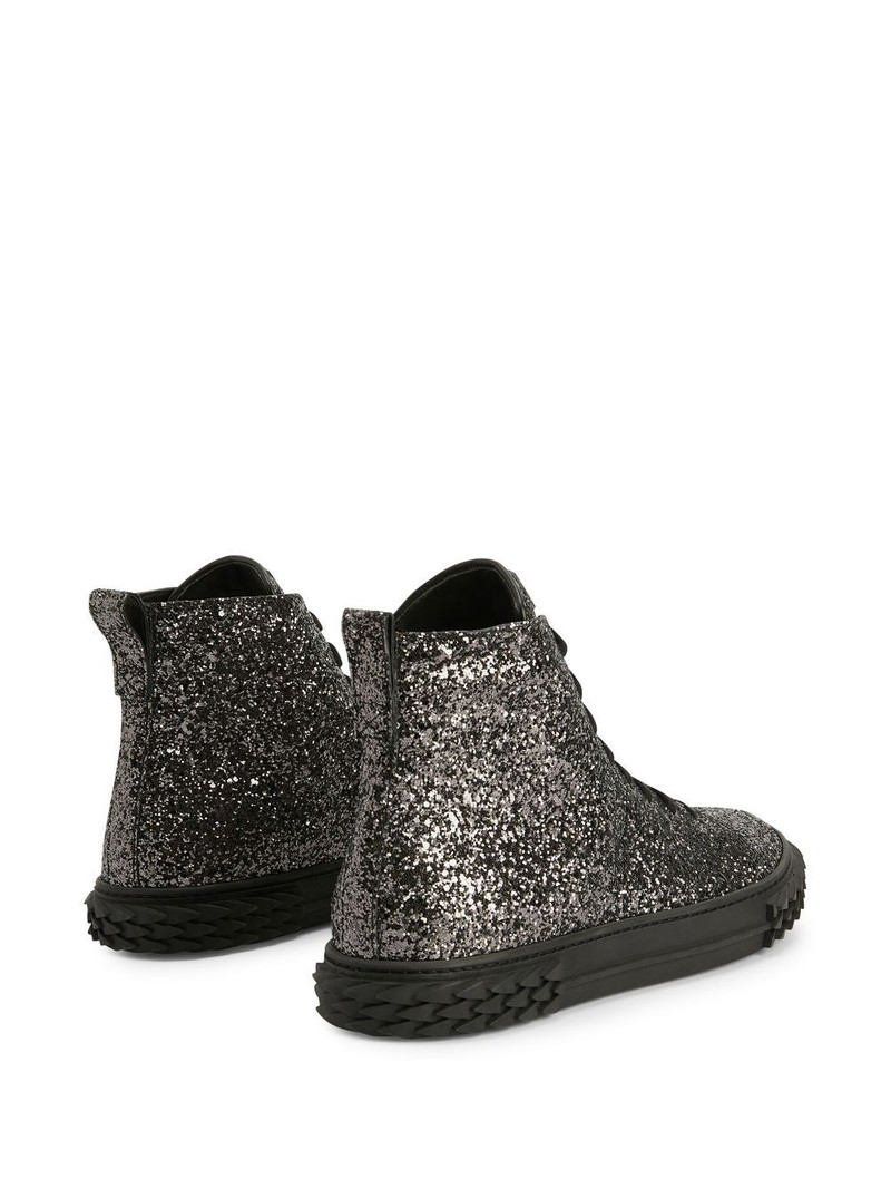 Ecoblabber glitter high-top sneakers 3