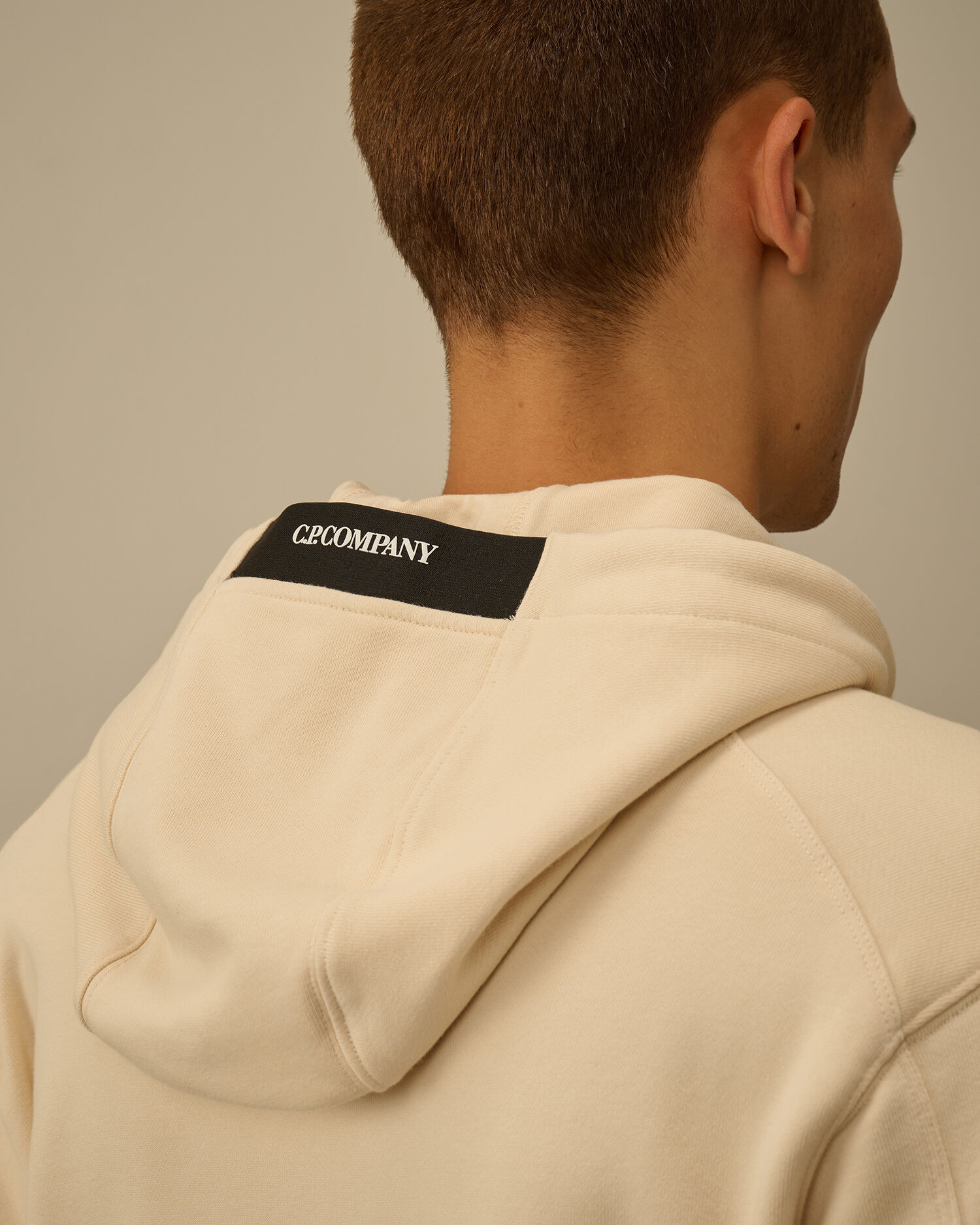 Diagonal Raised Fleece Hooded Lens Sweatshirt - 6