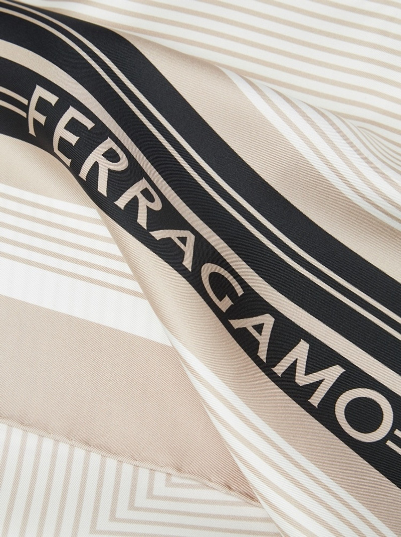 GEOMETRIC PRINT SILK FOULARD 3