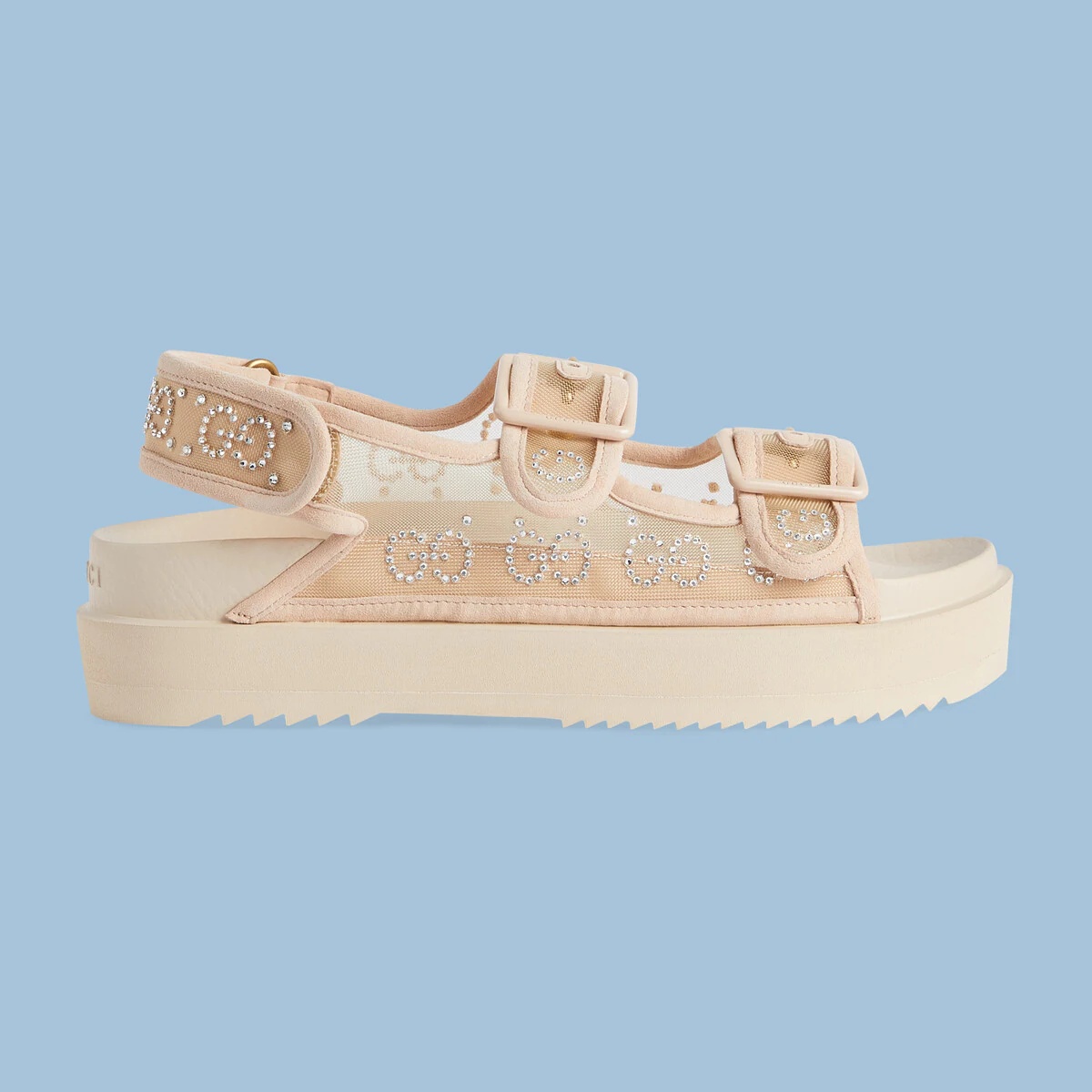 【可愛いモノグラム♪】GUCCI Women Sandals Women's sandal with Double G in beige cotton crochet | GUCCI® US