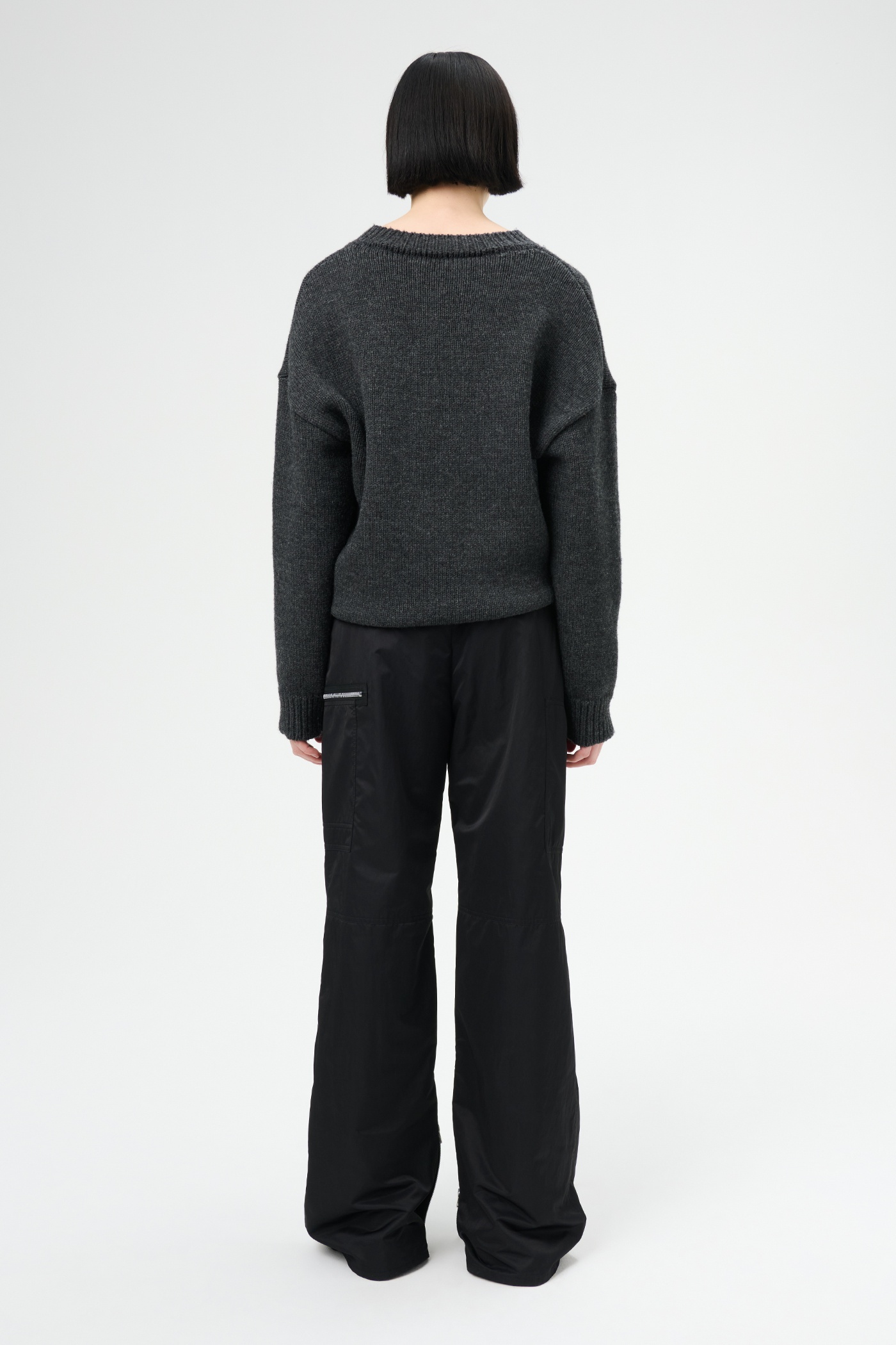 Pilot Trousers Black High Gloss Sateen - 8