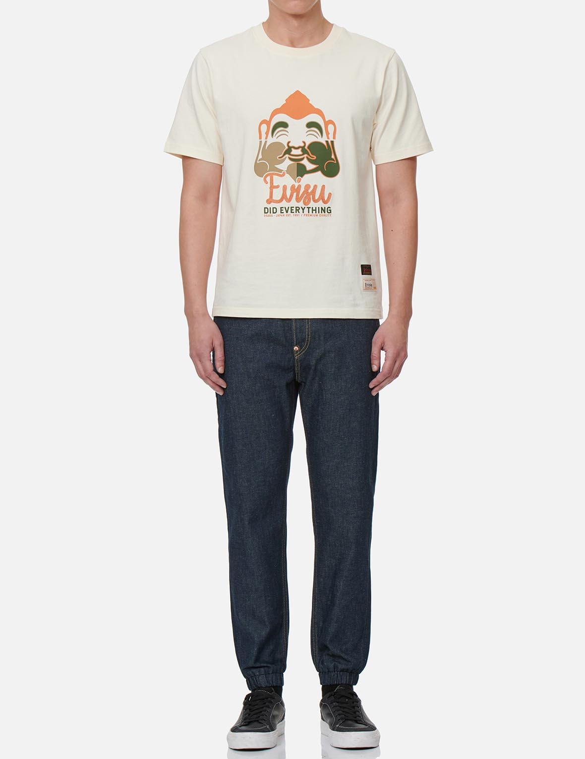 SEAGULL PRINT DENIM JOGGER PANTS - 6