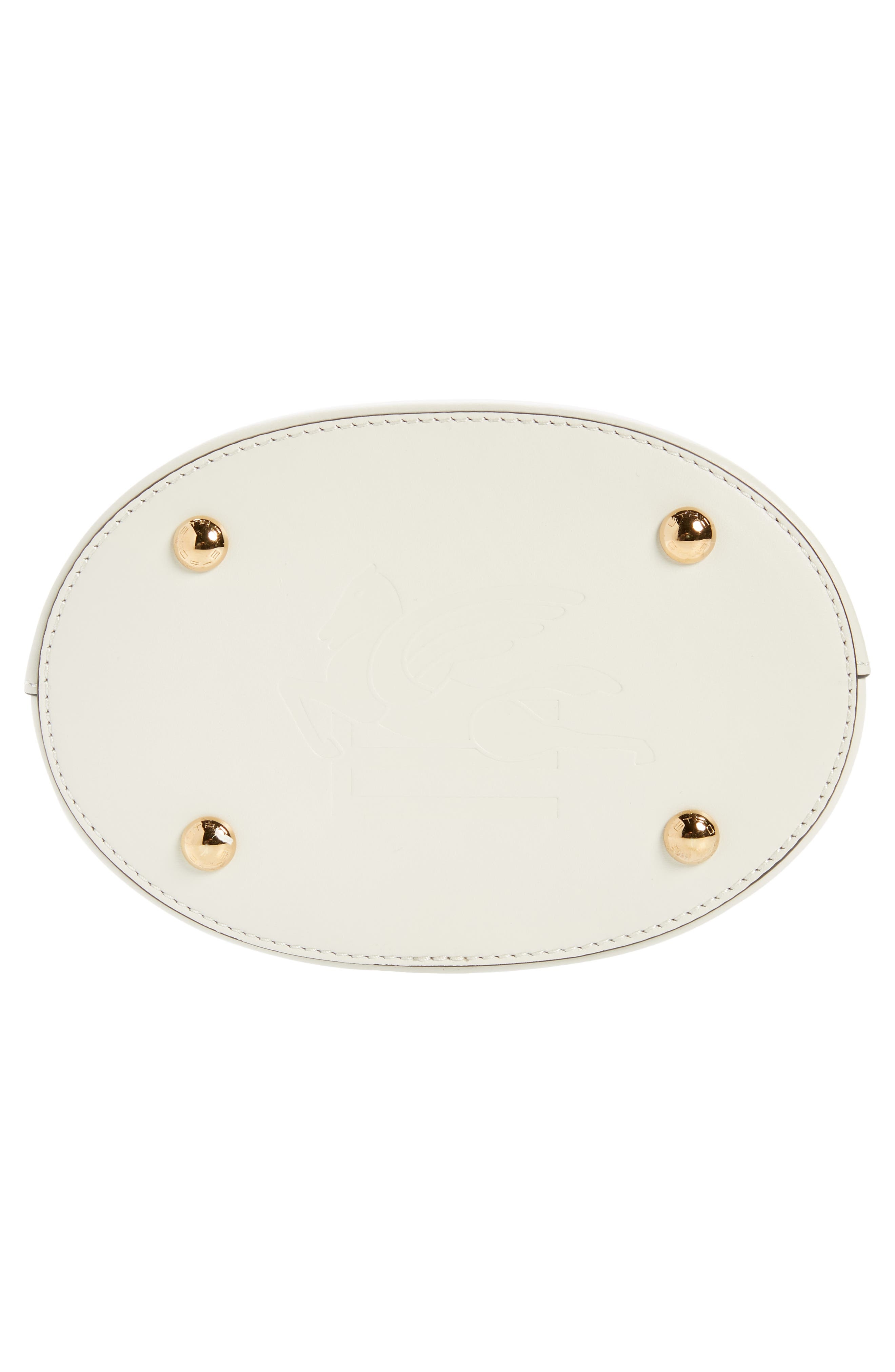 Small Saturno Leather Bucket Bag - 7