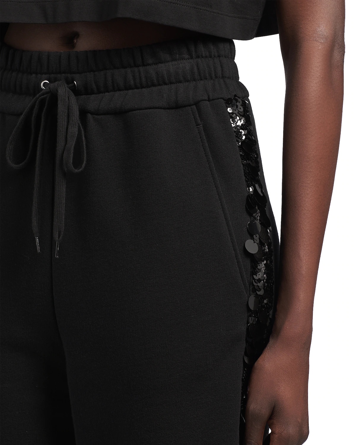 Sequined cotton fleece joggers - 5