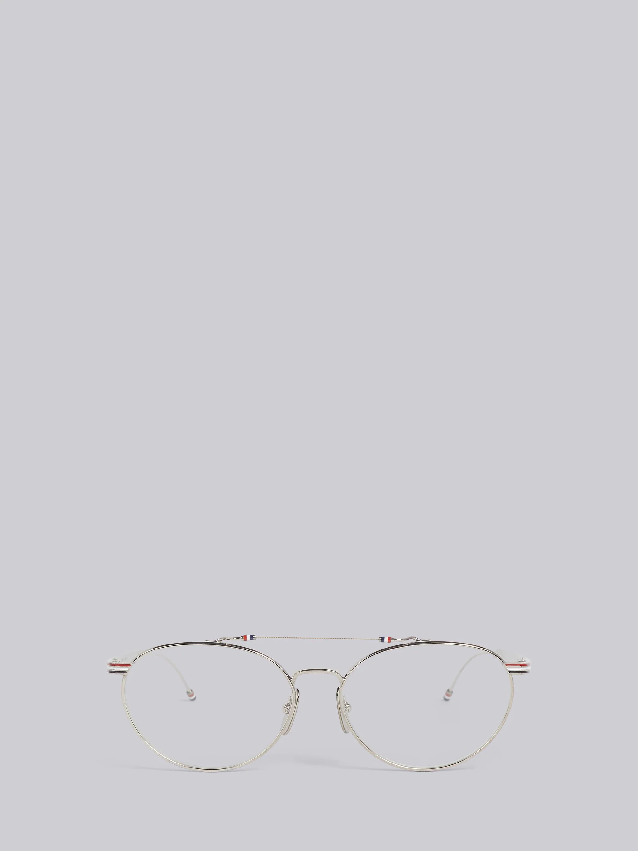 TB919 - Silver Oval Aviator Glasses - 1