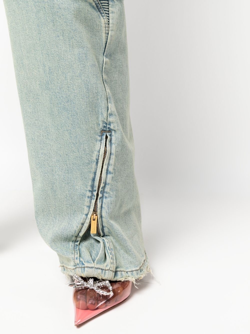 panelled high-waisted jeans - 5