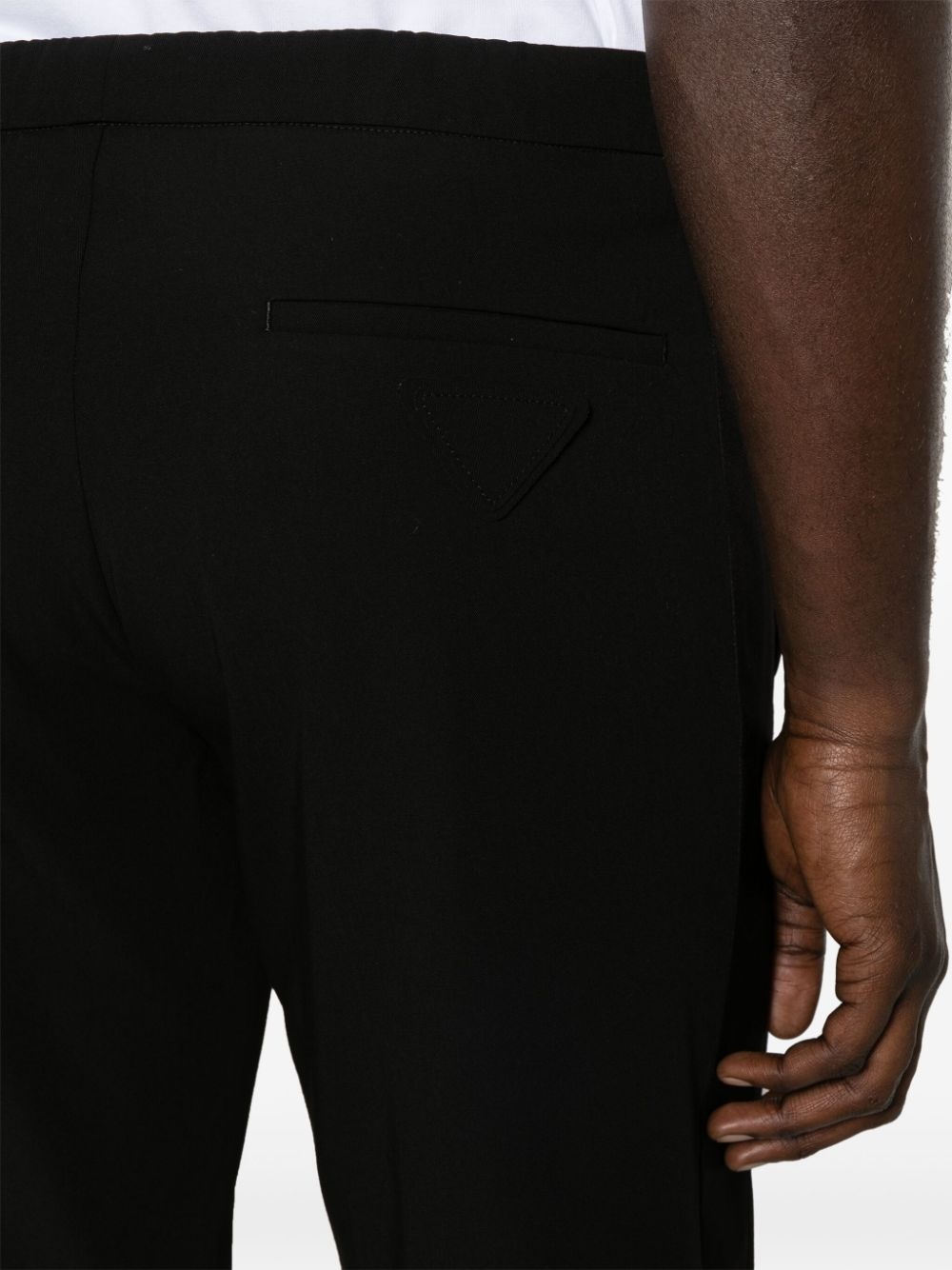 drawstring-waist tapered trousers - 5