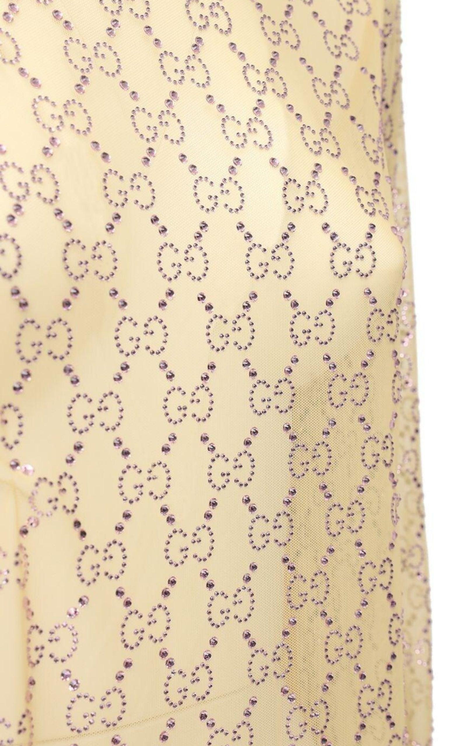 Crystal Embroidered Sheer Tulle Top - 5