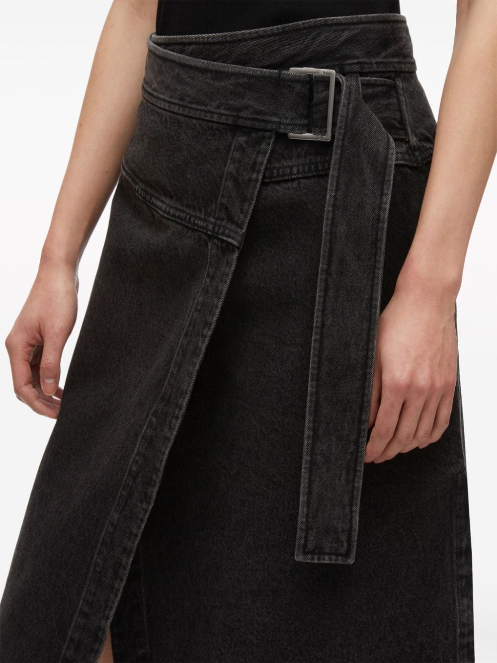 denim wrap skirt - 6