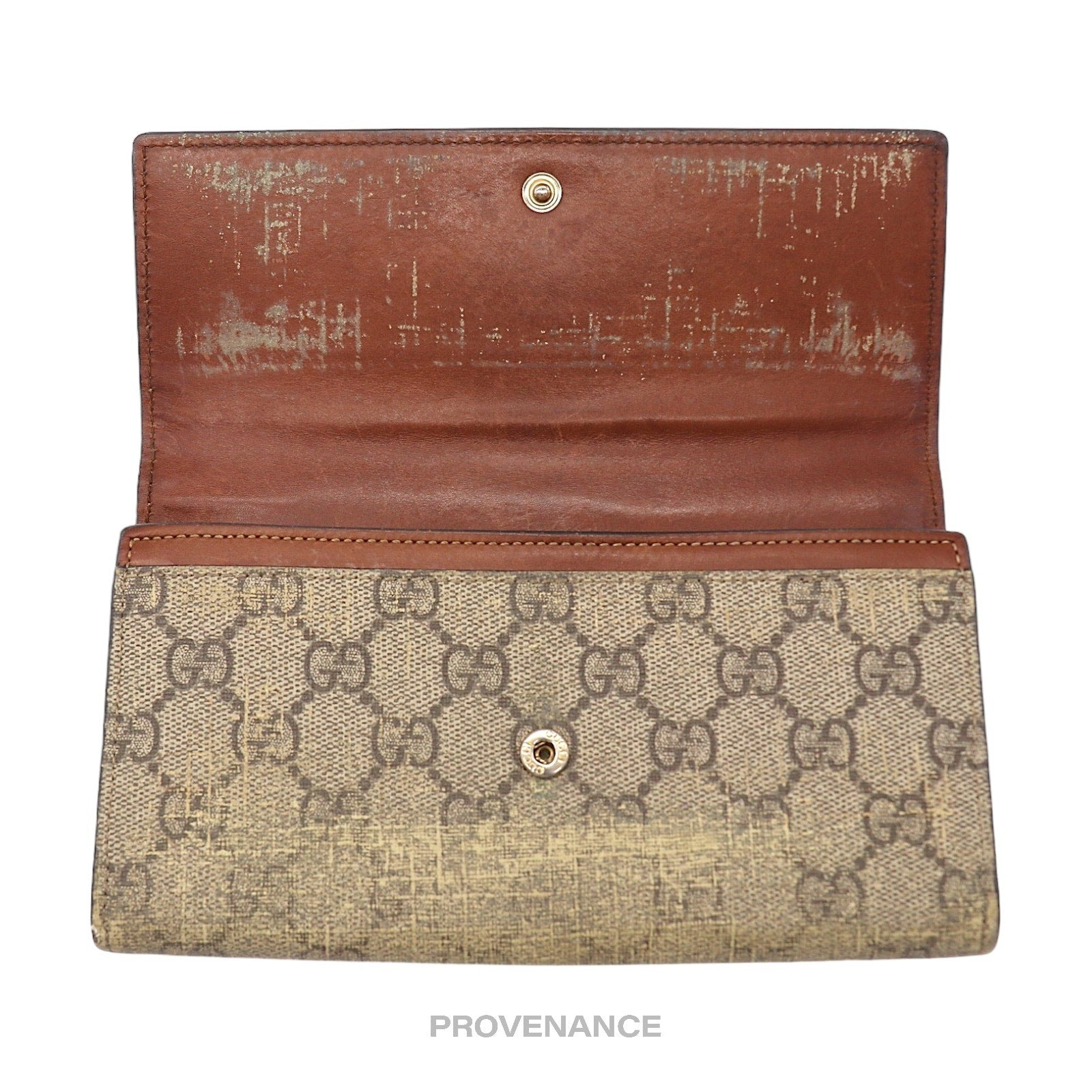 Gucci Snap Long Wallet - GG Supreme Brown - 5