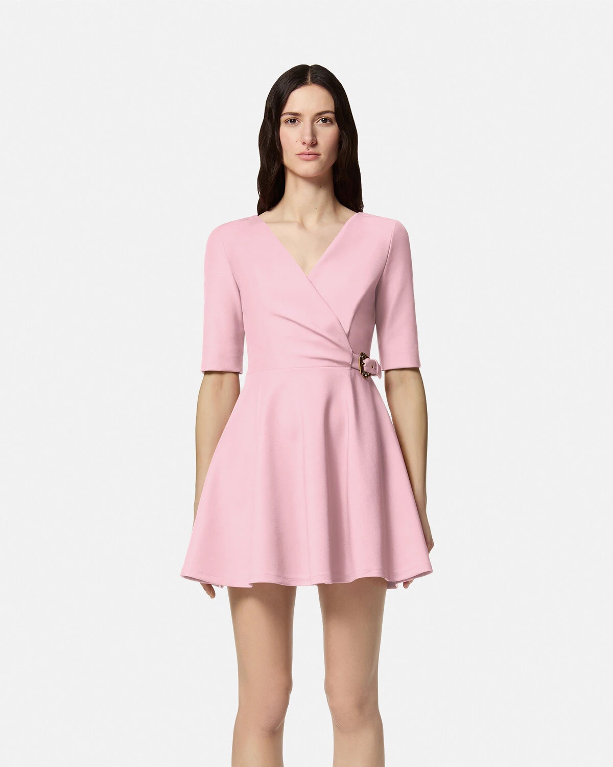 Baroque Buckle Shift Mini Dress - 4
