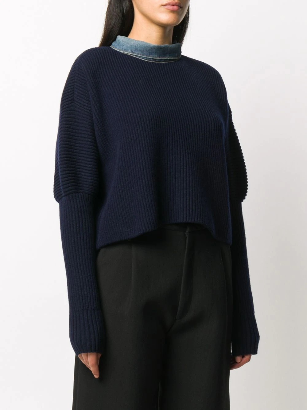 combined cropped jumper - 4