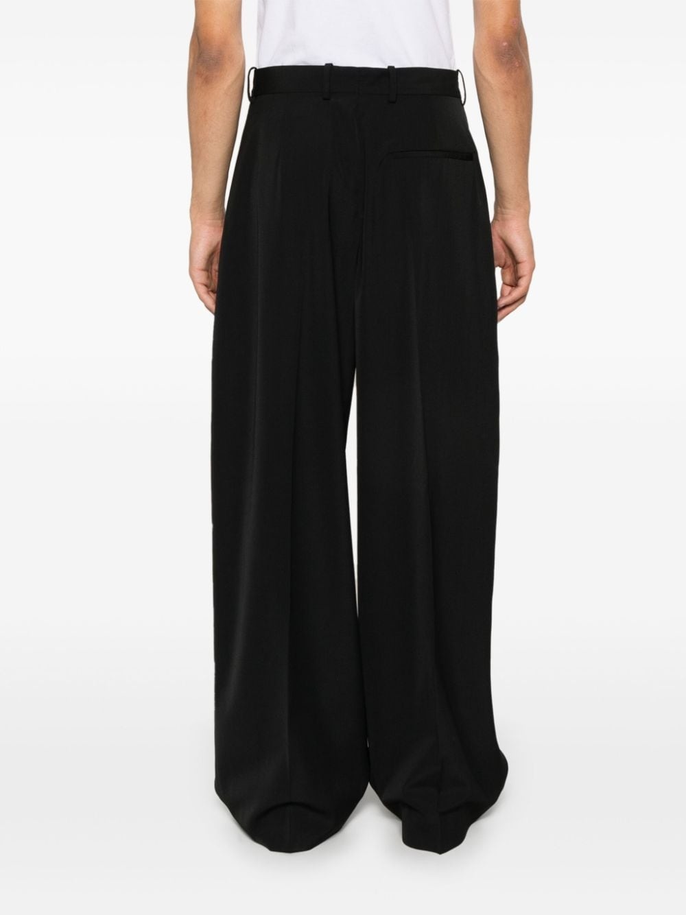 contrast-stitching tailored trousers - 4