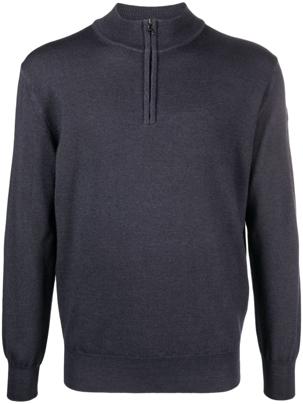 half-zip wool jumper - 1
