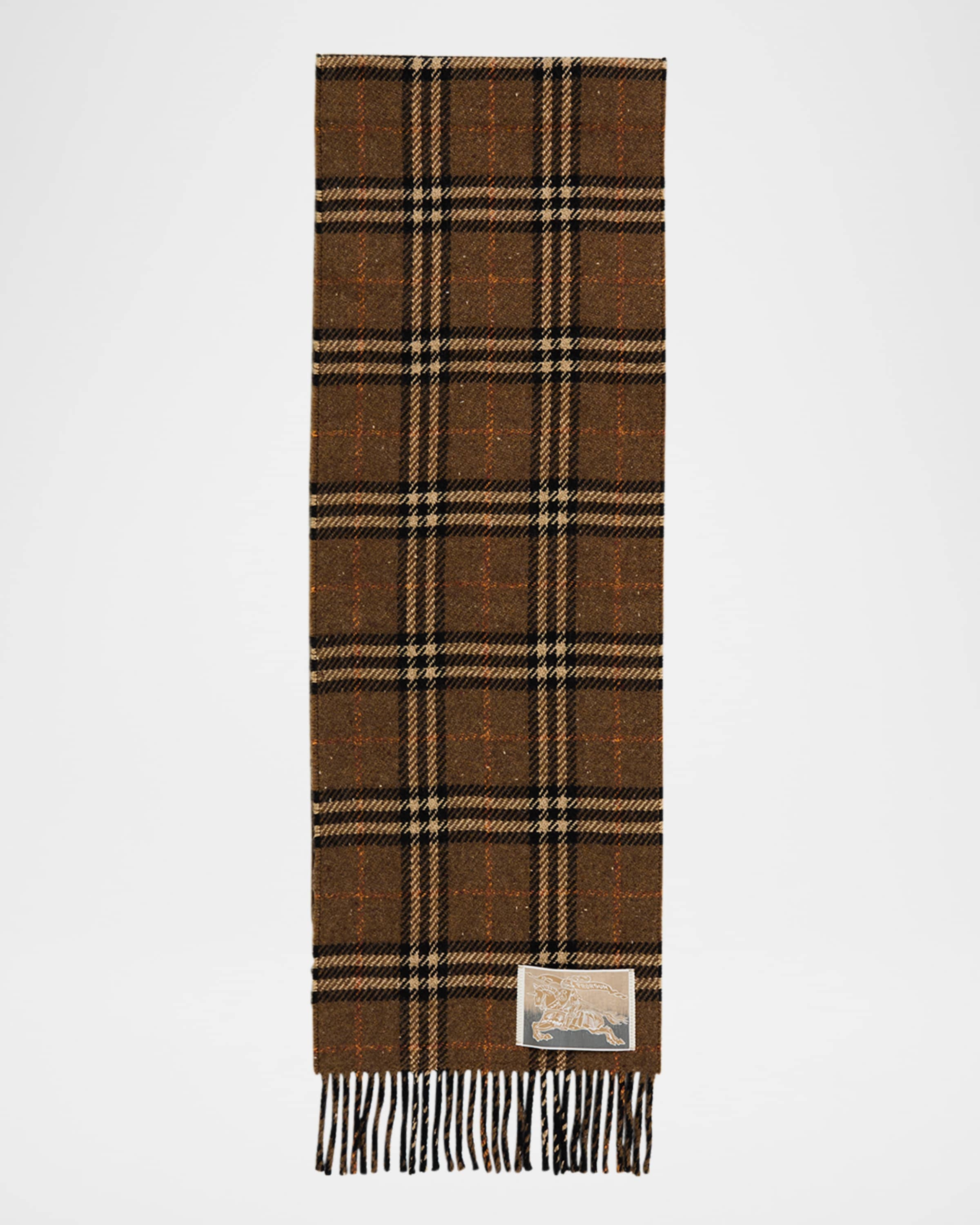 Men's Reversible Check to Herringbone Scarf - 1