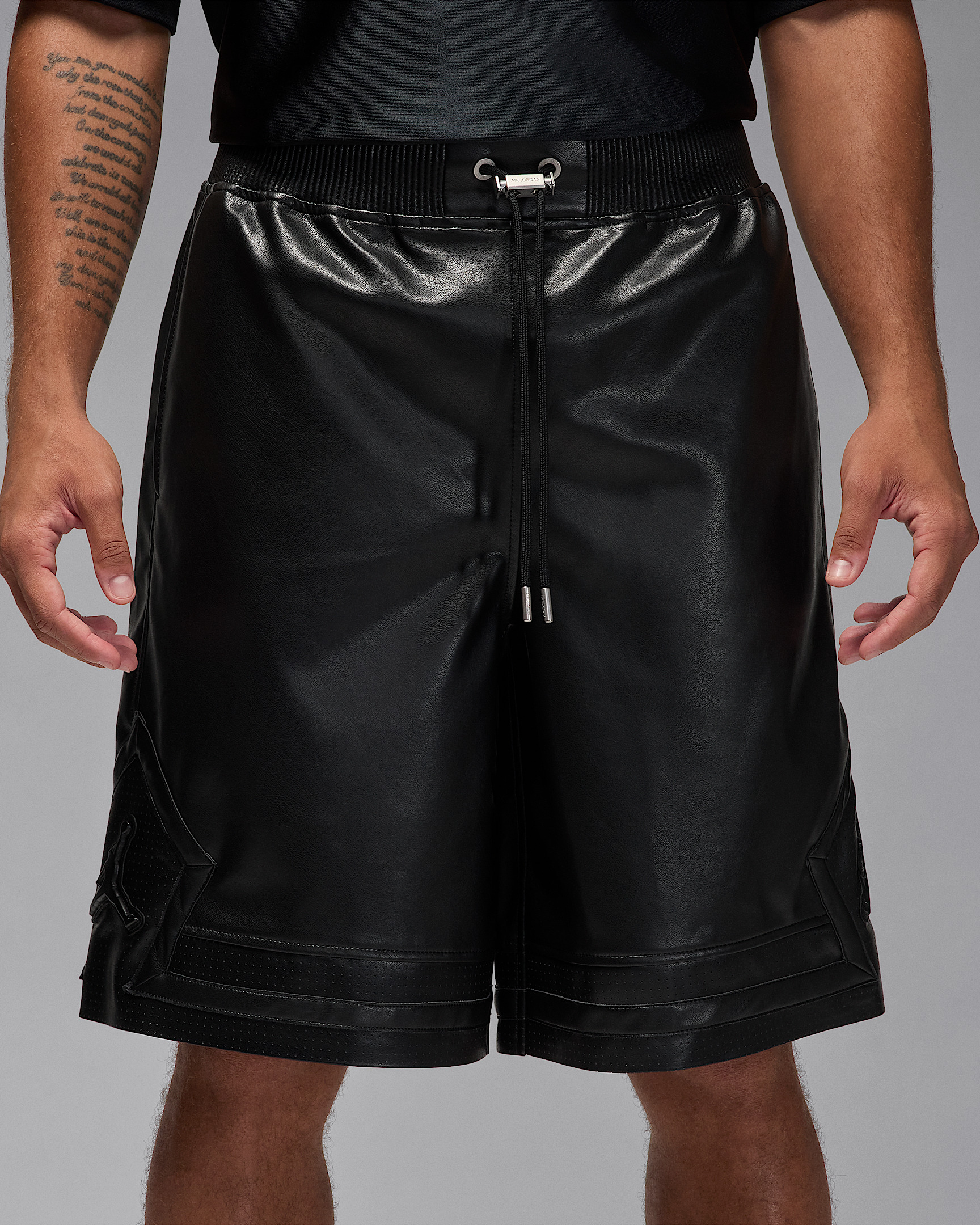 Air Jordan Men's Faux Leather Shorts - 3