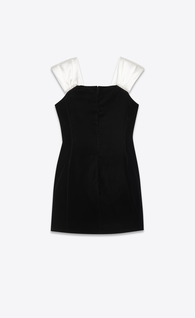 SAINT LAURENT short dress in cupro velvet outlook