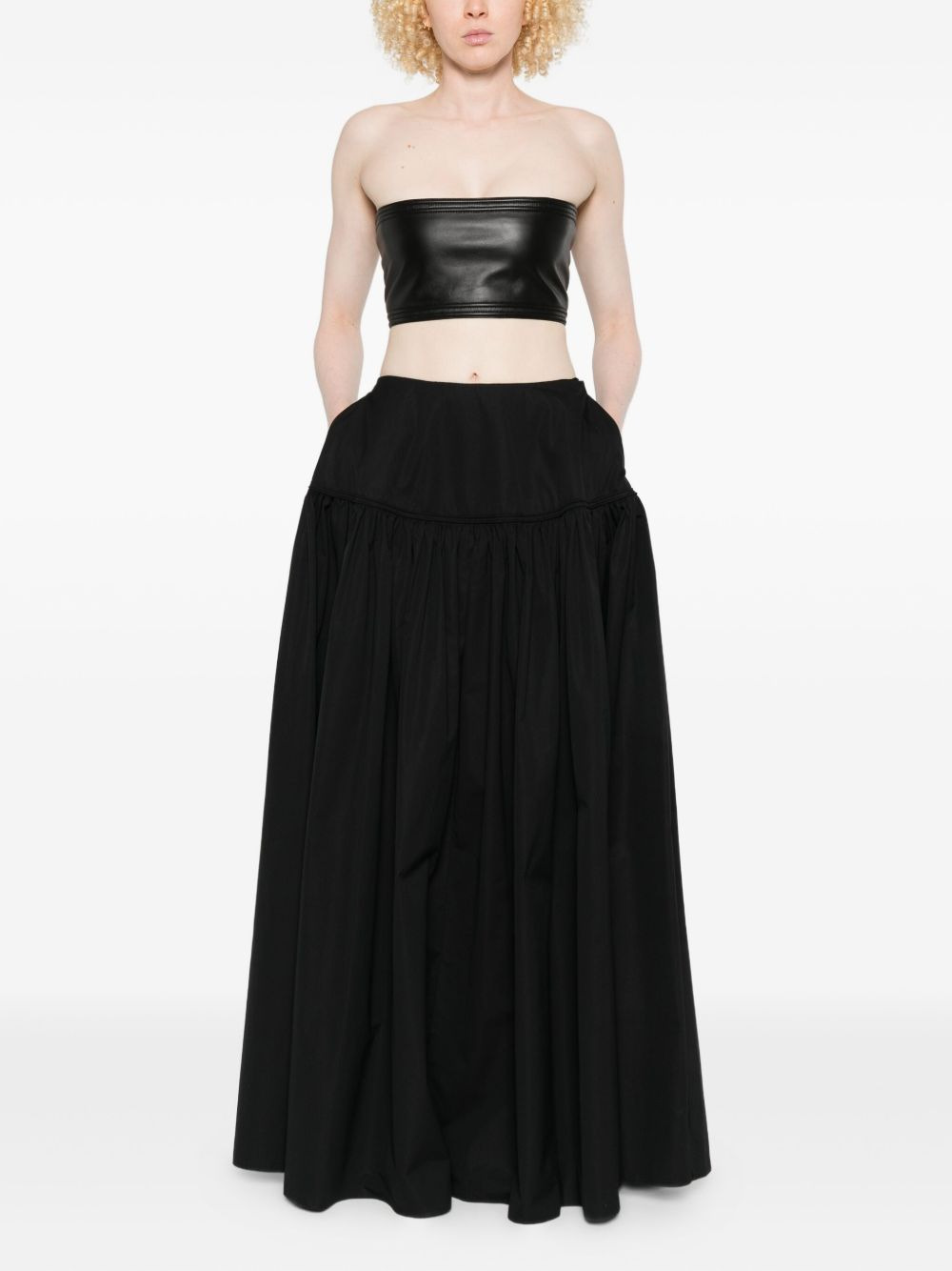 full cotton-poplin skirt - 2
