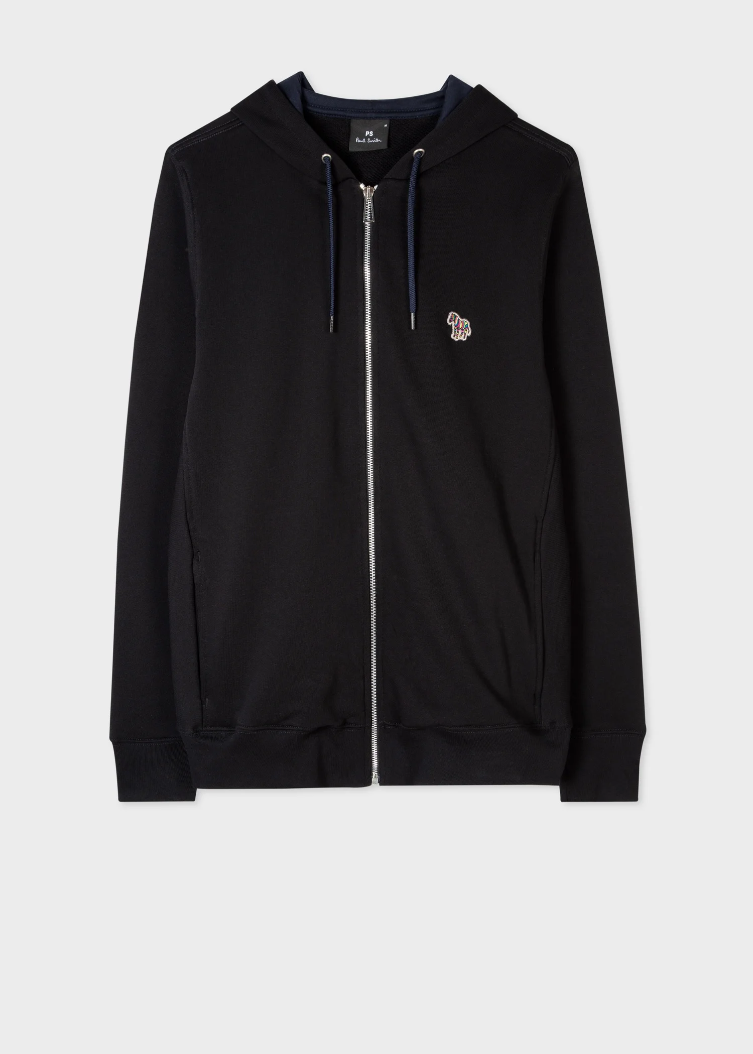 Zip-Front Zebra Logo Hoodie - 1