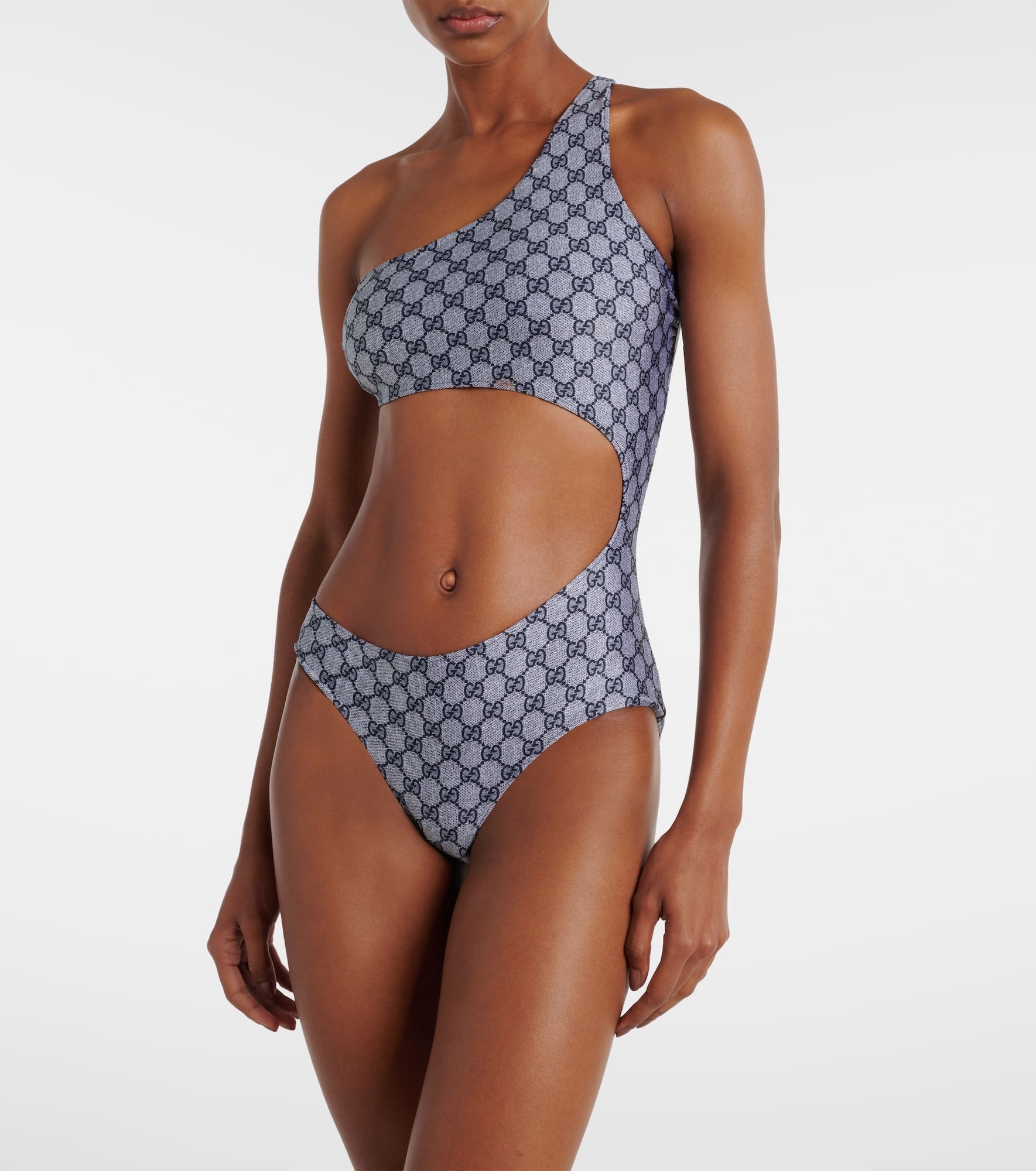 GG cutout one-shoulder swimsuit - 2