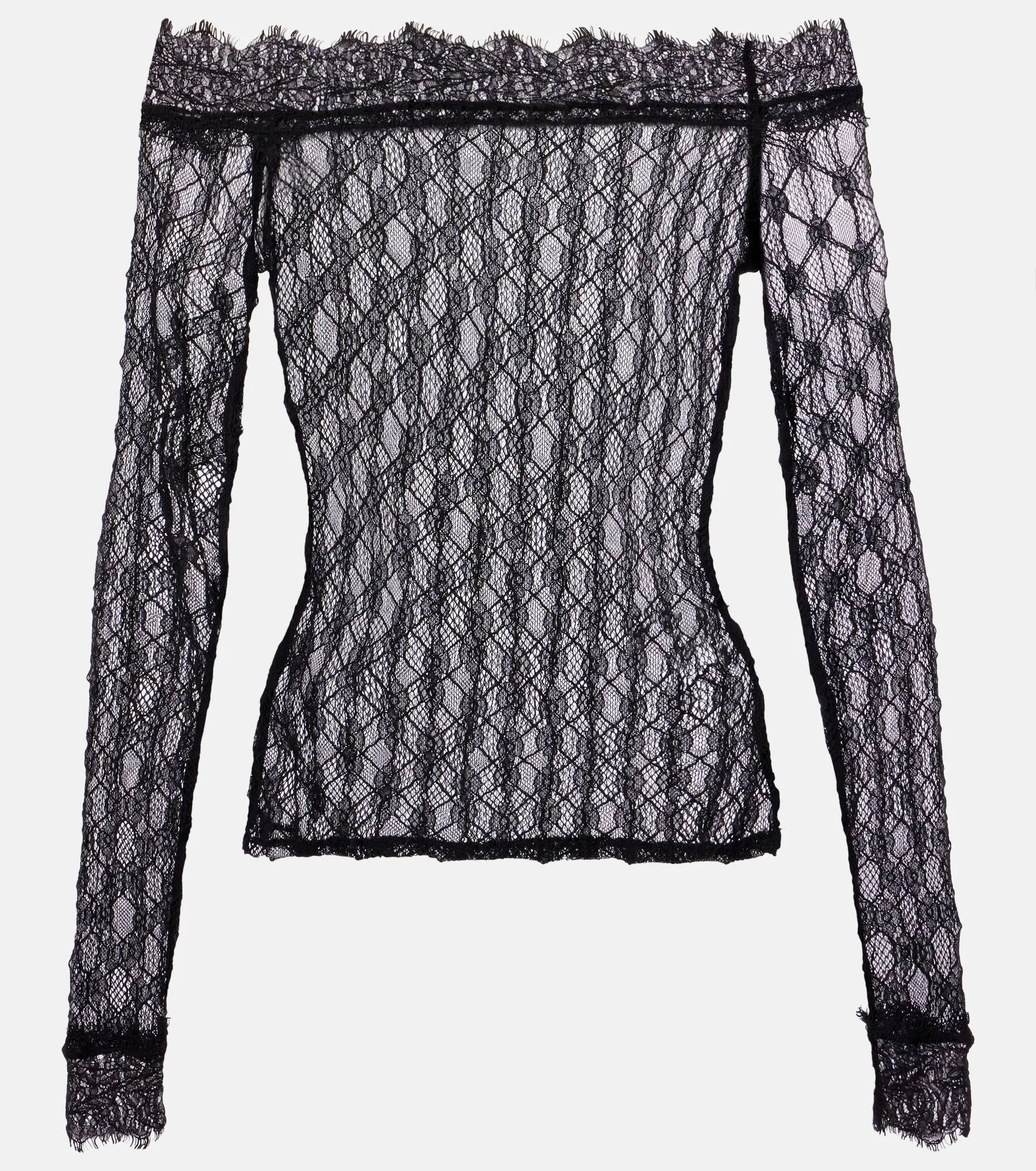 Marlene off-shoulder lace top - 1