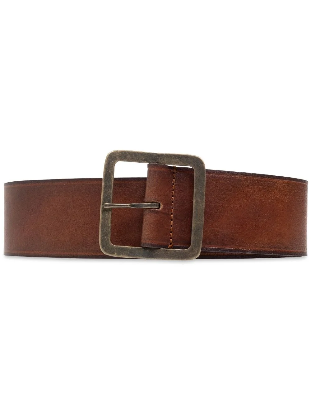 buckled leather belt - 1