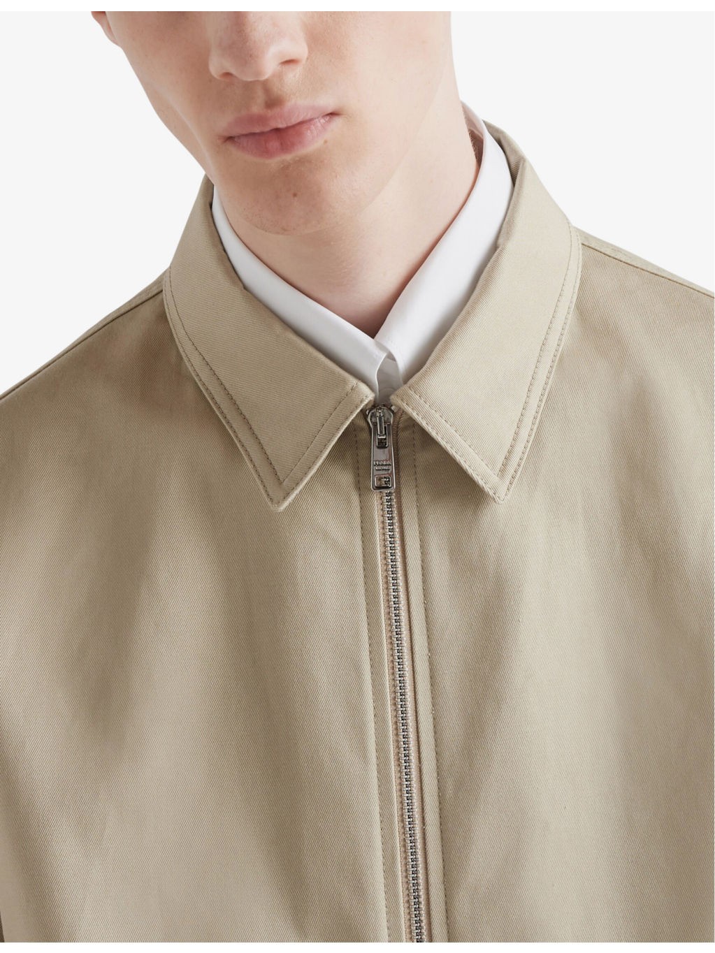 Brand-patch regular-fit cotton jacket - 5