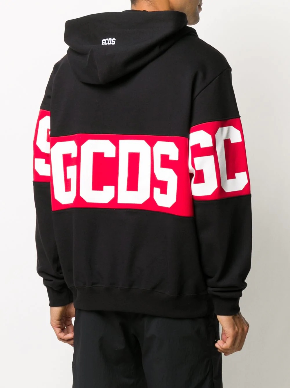 logo print drawstring hoodie - 4