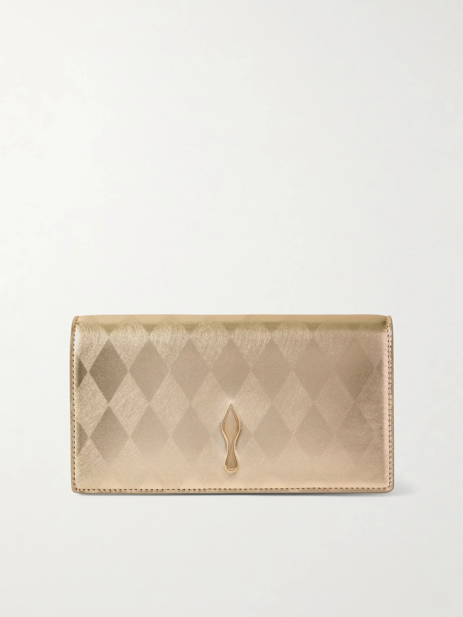 Bettina argyle metallic leather clutch Gold - 1