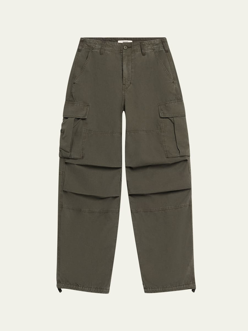 Worn Wide-Leg Cargo Pants 1