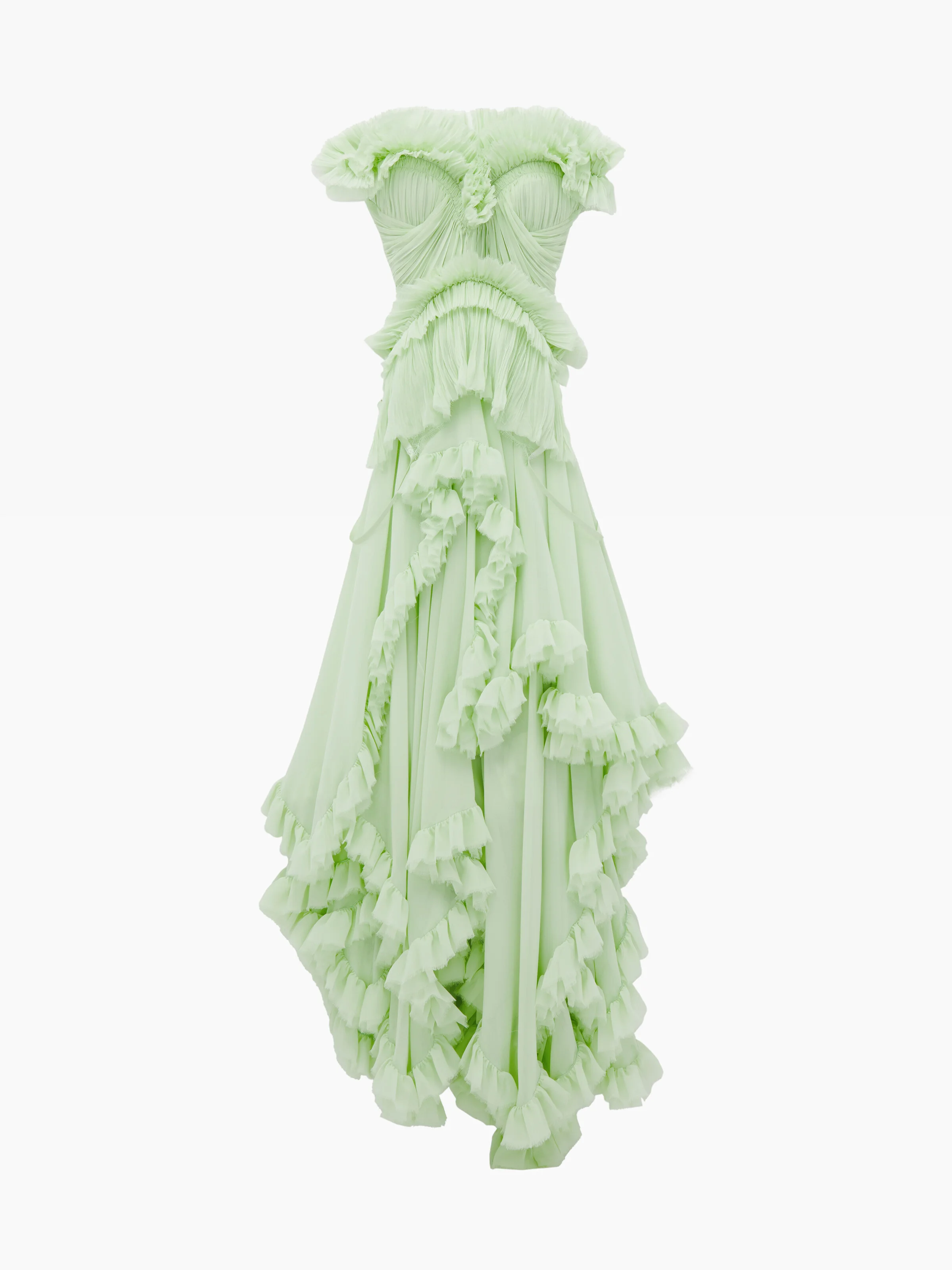 Ruffled Evening Dress - 1