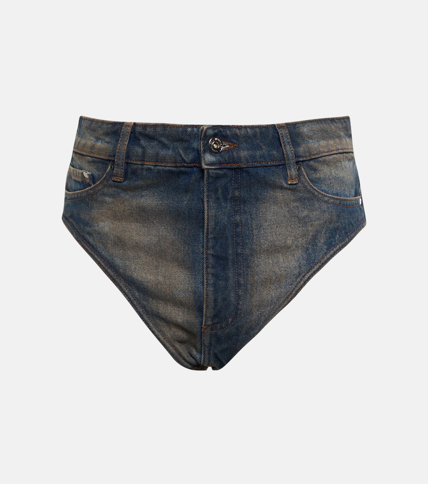 Janty high-rise denim shorts - 1